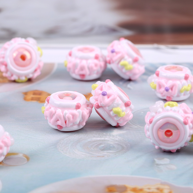 Pink Series DIY Hand-painted Beads